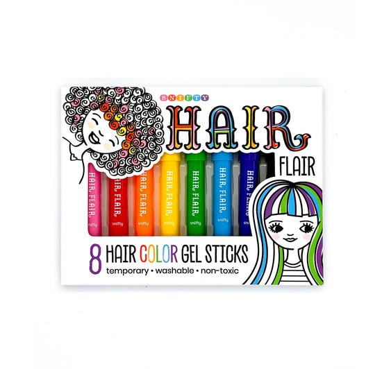 HAIR FLAIR - Hair Color Gel Sticks - Set of 8