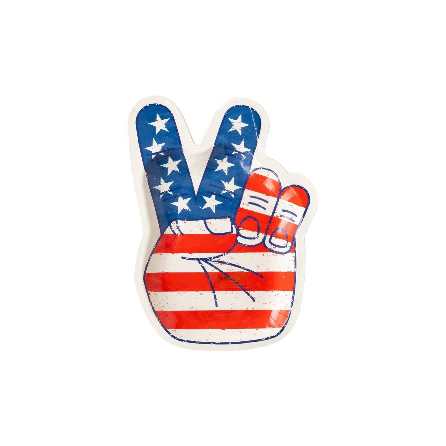 Peace Sign Hand Plates - 10 ct.
