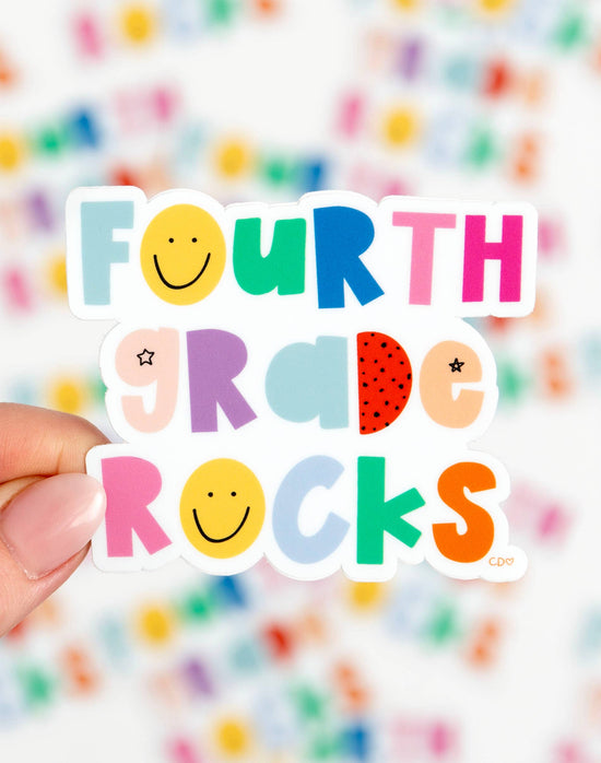 Fourth Grade Rocks Sticker