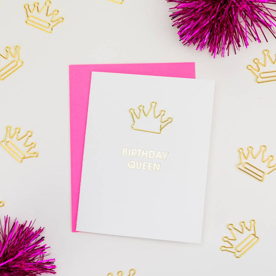 Birthday Queen Letterpress Card