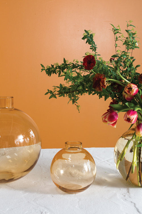 Amber Belly Vase