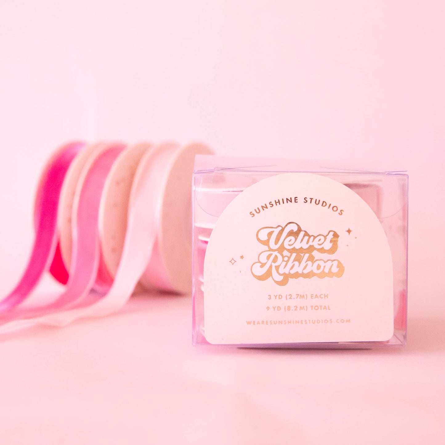 Holiday Velvet Ribbon Pack - Pink