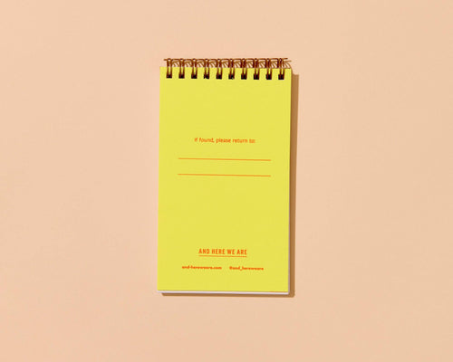 Red/Pink Cabana Stripe Mini Notebook