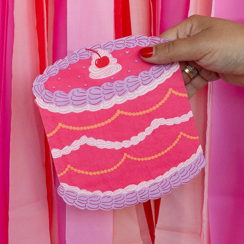 You're The Cherry On Top Cake-Shaped Large Napkins