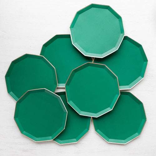 Emerald Green Premium Dinner Plates - 8 Ct.