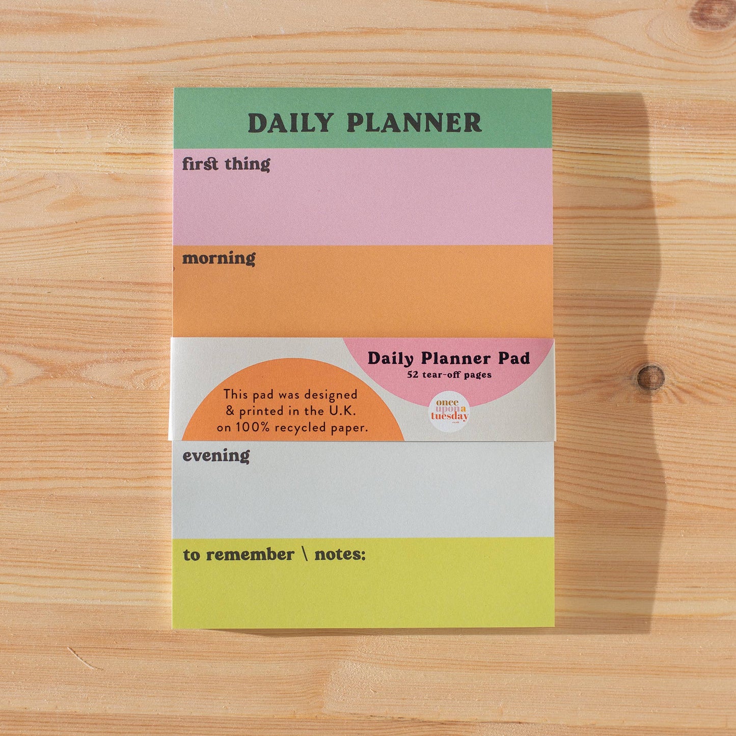 Daily Planner Notepad - Rainbow