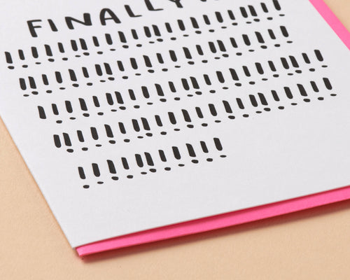Finally! Congrats Letterpress Card