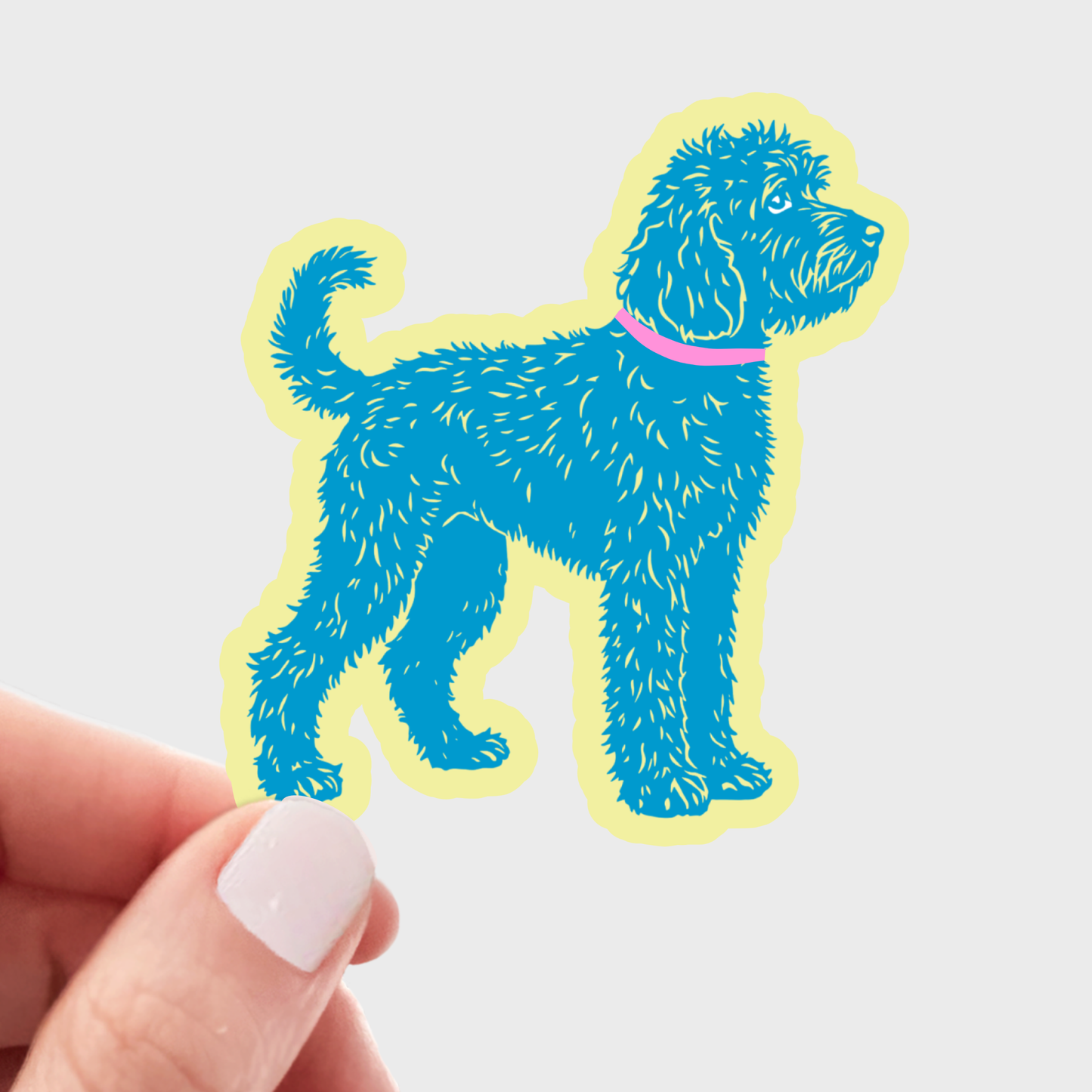 Blue Doodle Sticker