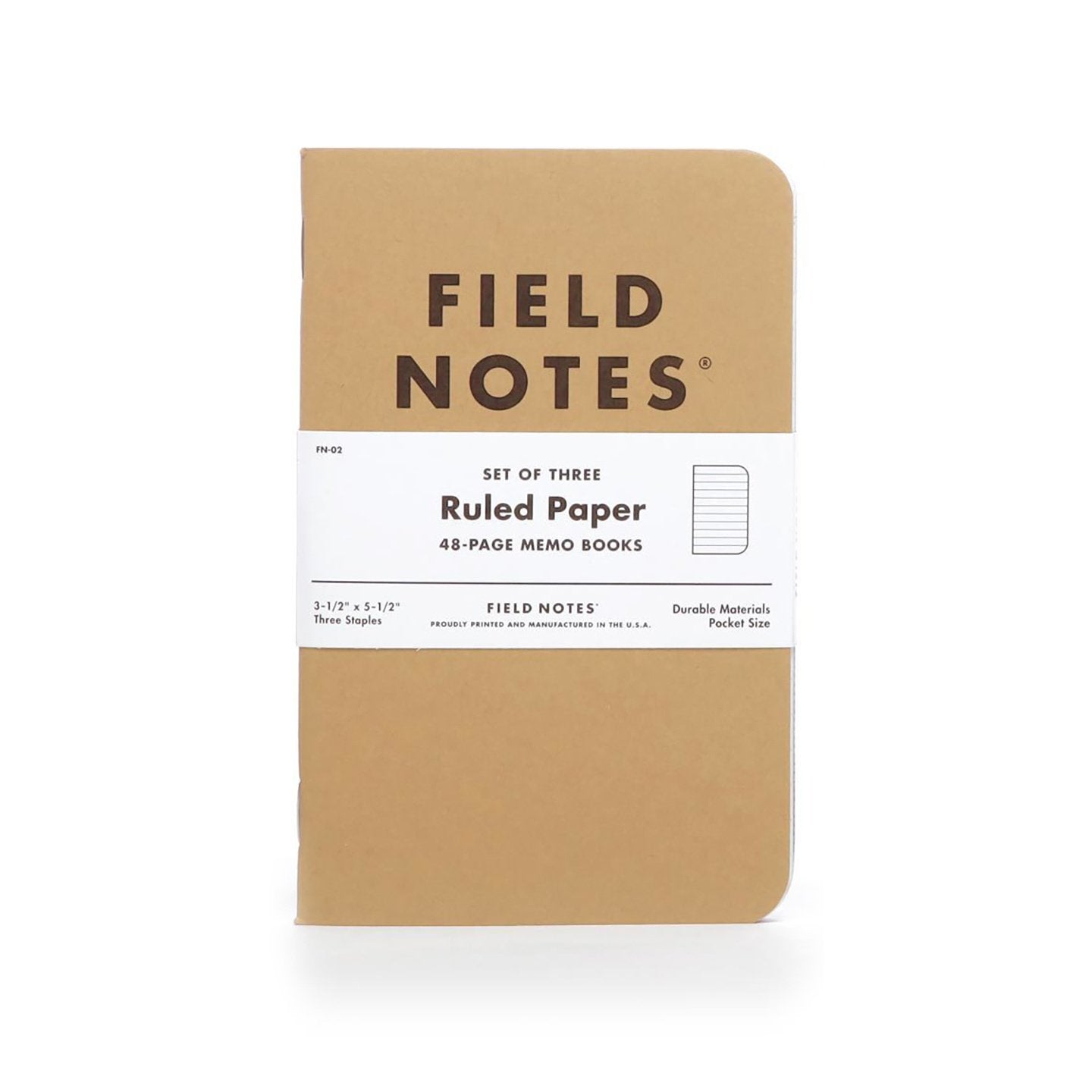 Field Notes Original Kraft - Ruled Paper 3-Pack