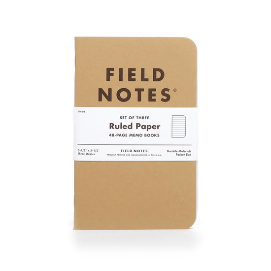 Field Notes Original Kraft - Ruled Paper 3-Pack