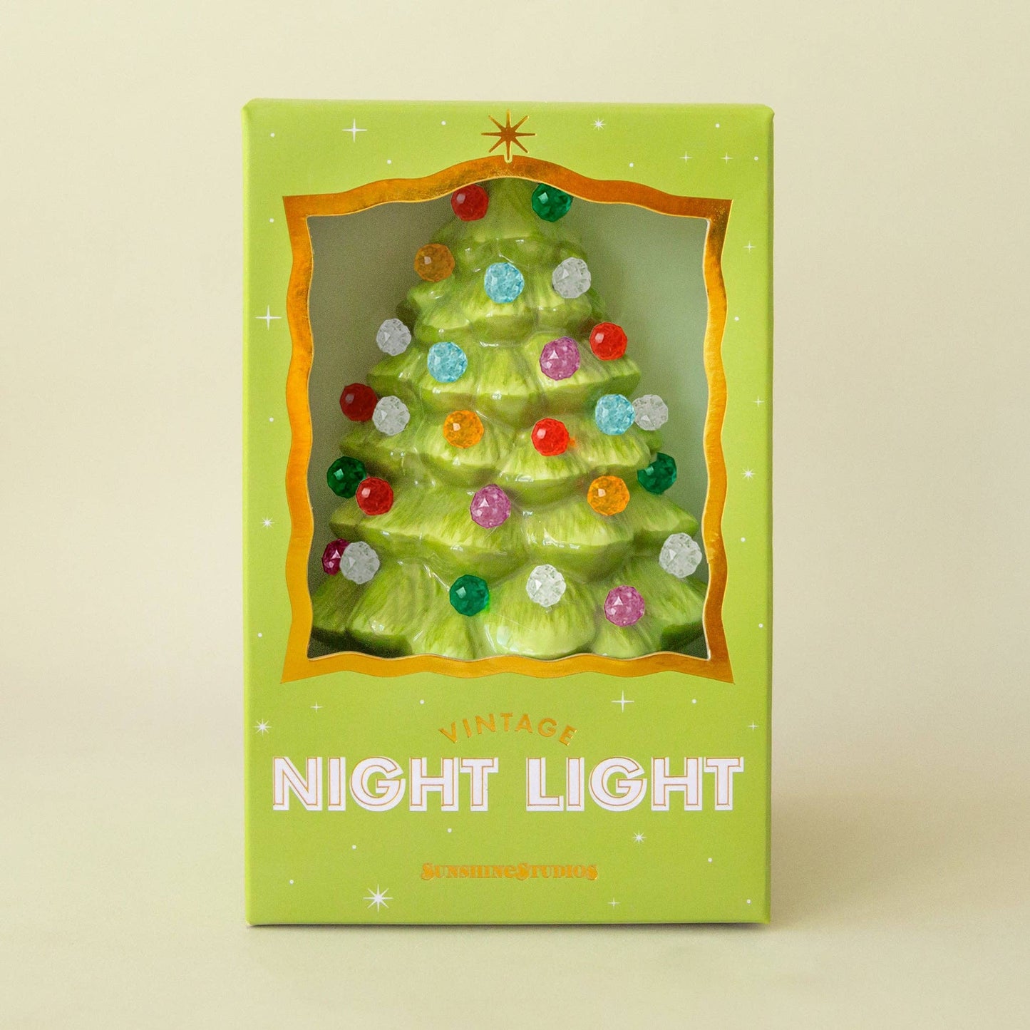 Vintage Tree Gumdrop Night Light - Lime