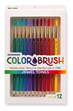 JEWEL TONES COLORBRUSH - Watercolor Pencil/Paintbrush Set