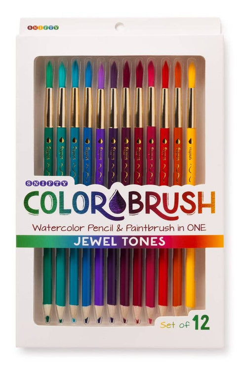 JEWEL TONES COLORBRUSH - Watercolor Pencil/Paintbrush Set