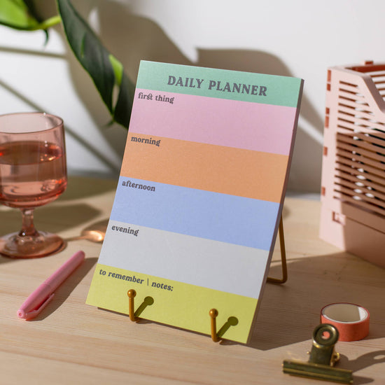 Daily Planner Notepad - Rainbow