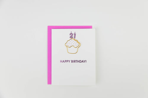 Happy Birthday 21 Milestone Paperclip Card