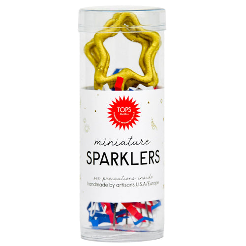 4th of July 4" Mini Gold Star Sparkler Wand Set