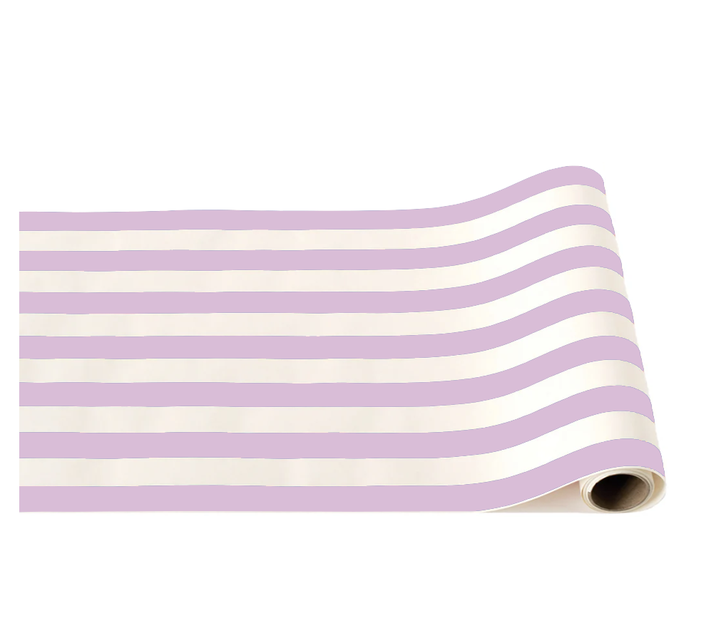 Lilac Signature Stripe Table Runner
