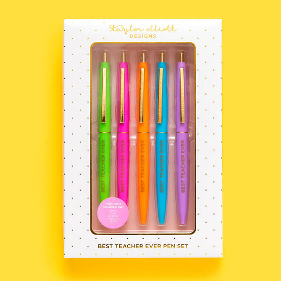 Teacher Appreciation Colorful Pen Set