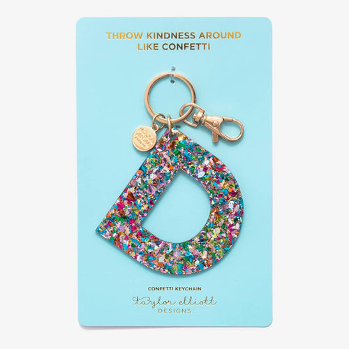 Letter Keychains - Colorful Confetti