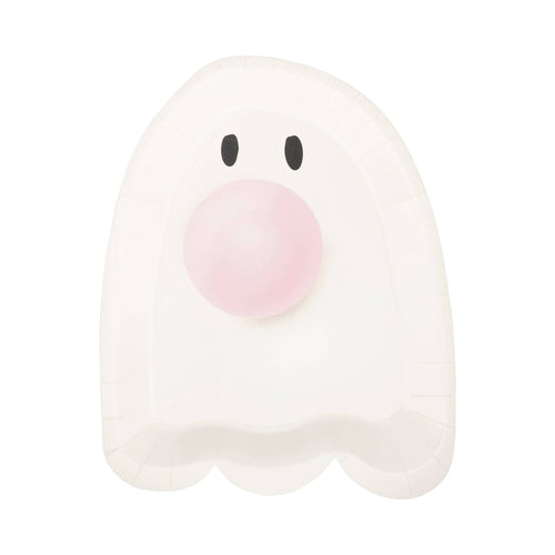 Bubblegum Ghost Shaped Plates - 8 ct.