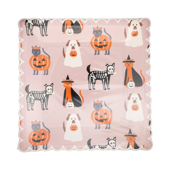 Halloween Costume Pets Plates
