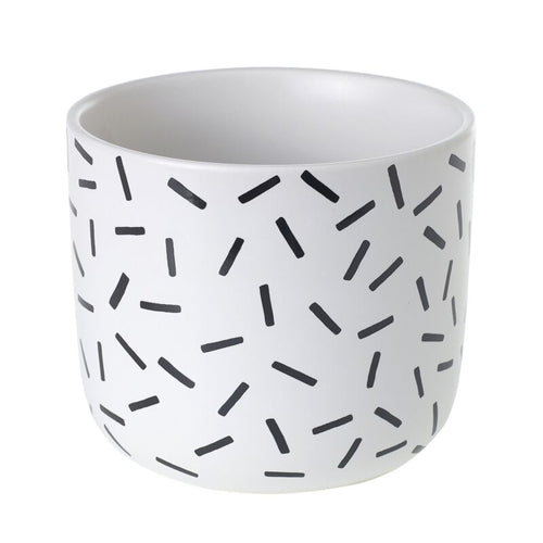 White Sprinkle Planter Pot