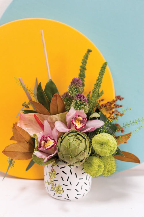 White Sprinkle Planter Pot