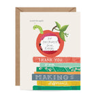 Scratch-off Bookworm - Teacher / Thank You Card