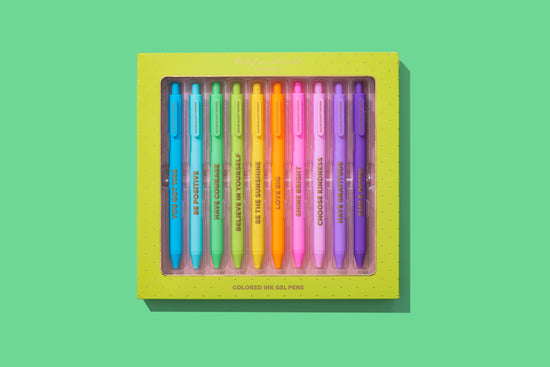 Motivational Gel Pen Set  - 10 Colors