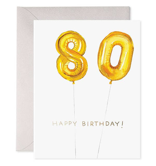 Helium 80 Birthday Card