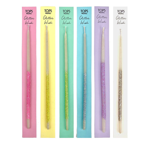 Single Color Glitter Beeswax Candles