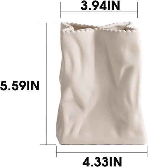 Ceramic Paper Bag Vase