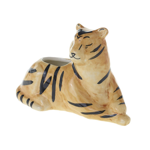 Untamed Ceramic Tiger Vase