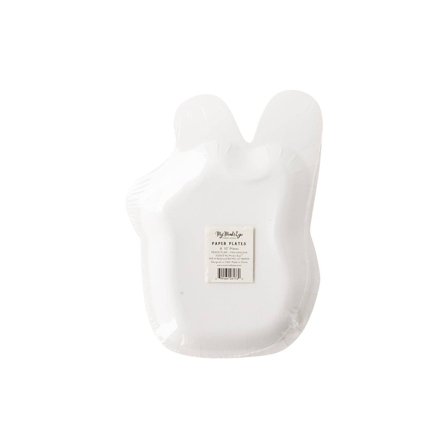 Peace Sign Hand Plates - 10 ct.