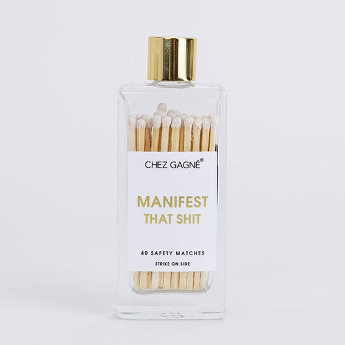 Glass Bottle Matchsticks - Manifest That Shit