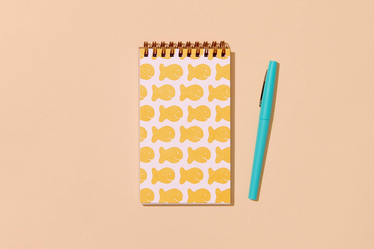 Goldfish Crackers Letterpress Spiral Pocket Size Notebook