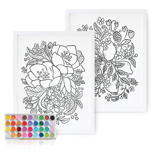 Paintable Botanical Art Print - Set of 2