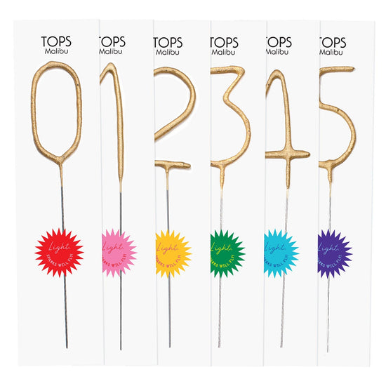 Big 8" Gold Number Sparkler - Number 9