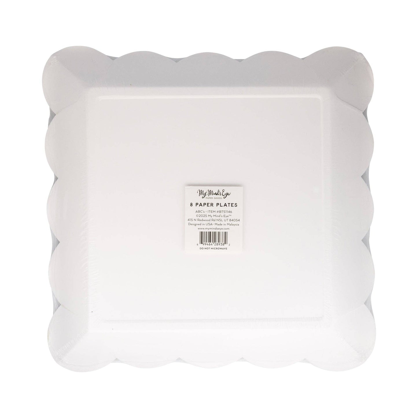 Scattered Alphabet Paper Plates