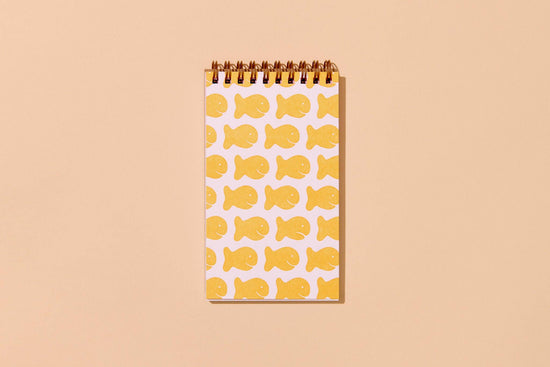 Goldfish Crackers Letterpress Spiral Pocket Size Notebook