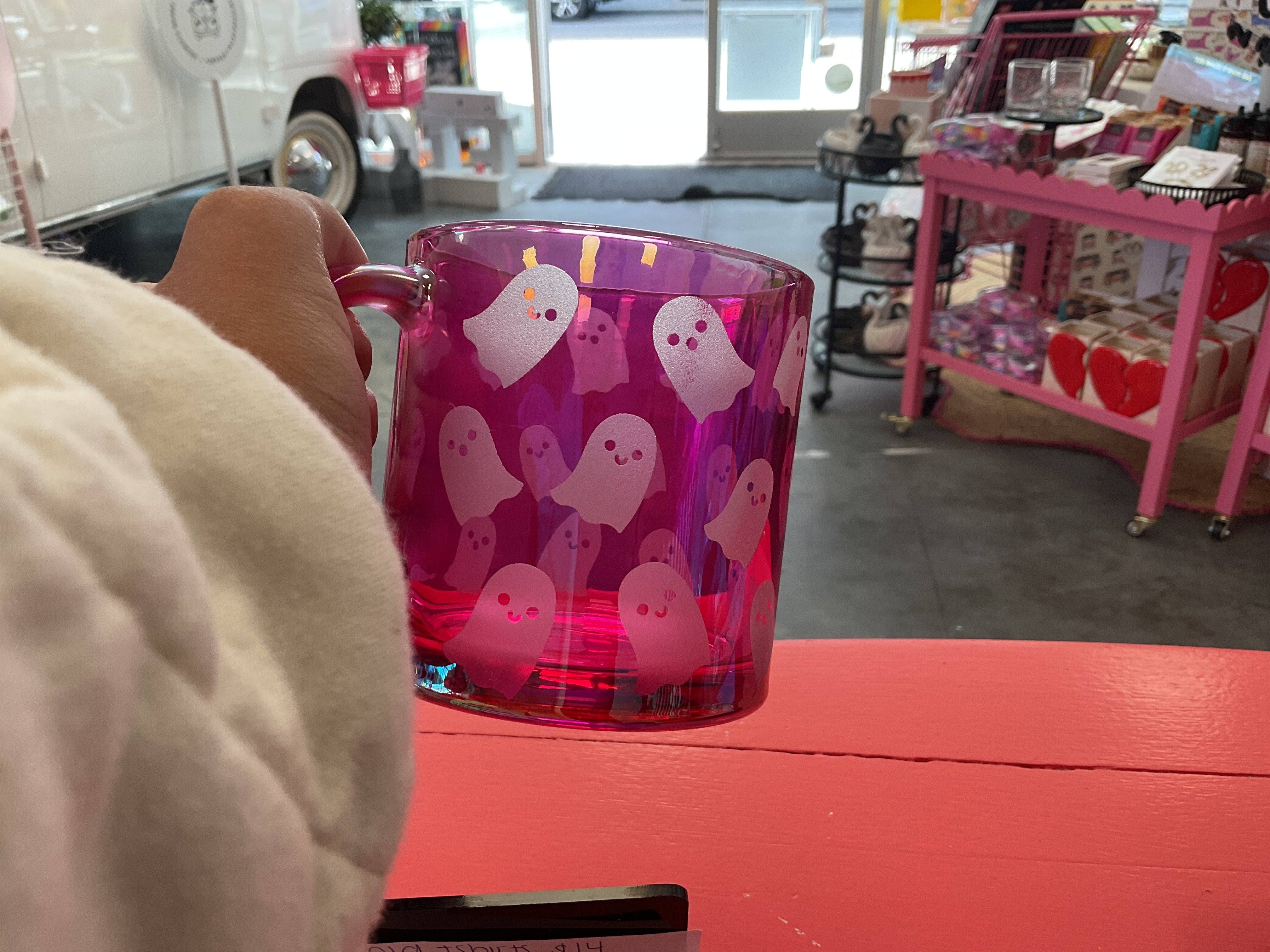 Pink Ghost mug