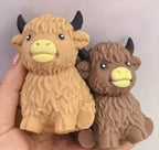 Highland Cow Brown Squishy Stress Toy