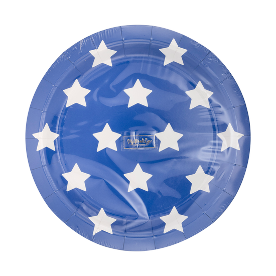 Blue Stars Paper Plates - 8 ct.