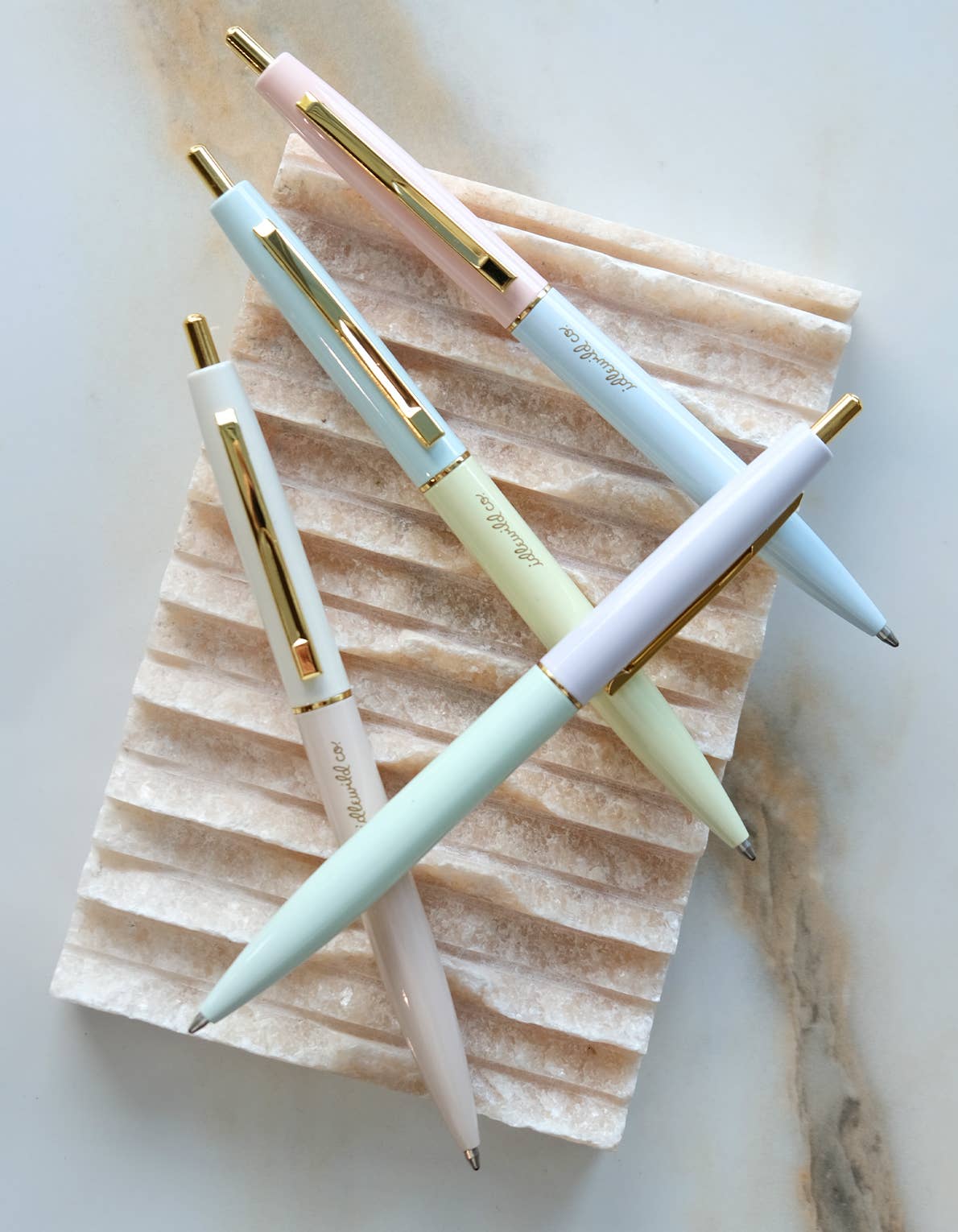 Retro Pen Set of Four - Pastel Rainbow