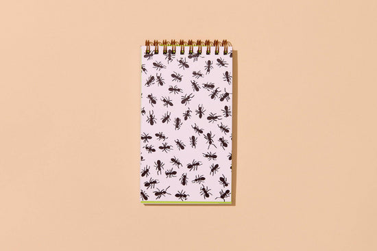 Ants Letterpress Pocket Size Spiral Notebook