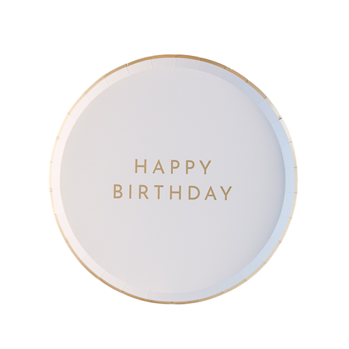 Signature White Happy Birthday Small Plates