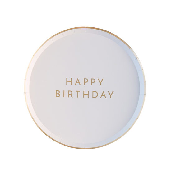 Signature White Happy Birthday Small Plates
