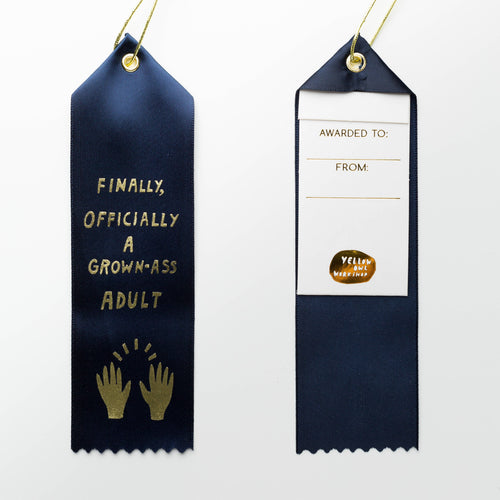 Official Grown Ass Adult Award Ribbon - Turning 18 Card