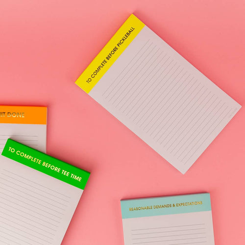 Get Shit Done Notepad - Lined Notepad - Perforated Sheets - Orange