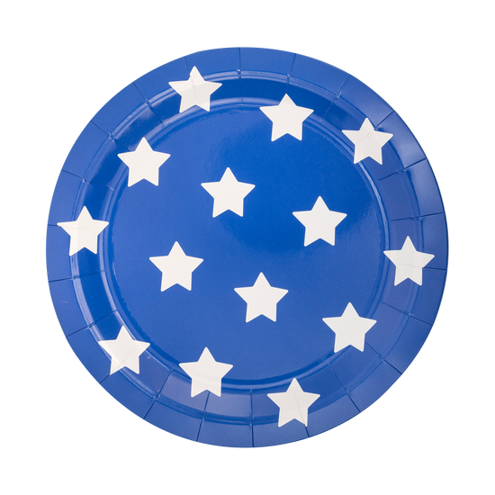 Blue Stars Paper Plates - 8 ct.